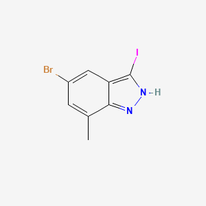 molecular formula C8H6BrIN2 B2783227 5-Bromo-3-iodo-7-methyl-1H-indazole CAS No. 1360885-34-2