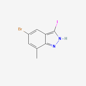 molecular formula C8H6BrIN2 B2783227 5-溴-3-碘-7-甲基-1H-吲唑 CAS No. 1360885-34-2