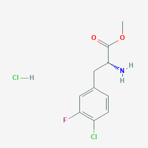 Methyl (2R)-2-amino-3-(4-chloro-3-fluorophenyl)propanoate;hydrochloride