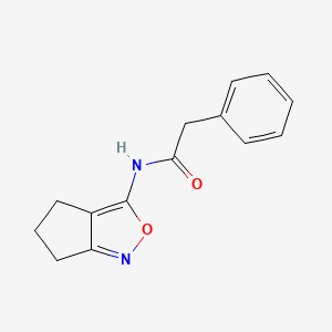 molecular formula C14H14N2O2 B2783236 N-(5,6-dihydro-4H-cyclopenta[c]isoxazol-3-yl)-2-phenylacetamide CAS No. 941879-18-1