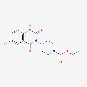ethyl 4-(6-fluoro-2,4-dioxo-1,2-dihydroquinazolin-3(4H)-yl)piperidine-1-carboxylate