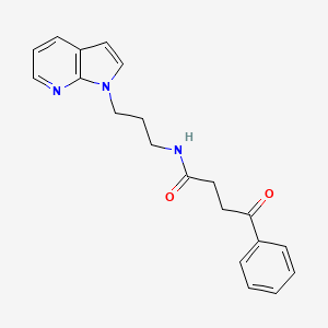 molecular formula C20H21N3O2 B2783249 N-(3-(1H-pyrrolo[2,3-b]pyridin-1-yl)propyl)-4-oxo-4-phenylbutanamide CAS No. 1448141-79-4