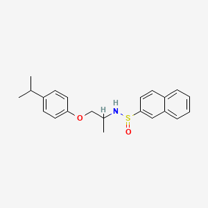 molecular formula C22H25NO2S B2783250 N-(1-(4-isopropylphenoxy)propan-2-yl)naphthalene-2-sulfinamide CAS No. 957014-84-5