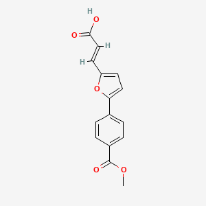 molecular formula C15H12O5 B2783252 (2E)-3-{5-[4-(methoxycarbonyl)phenyl]furan-2-yl}prop-2-enoic acid CAS No. 765937-84-6