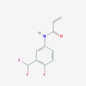 molecular formula C10H8F3NO B2783265 N-[3-(Difluoromethyl)-4-fluorophenyl]prop-2-enamide CAS No. 2361657-43-2