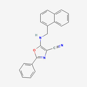 5-[(Naphthalen-1-ylmethyl)amino]-2-phenyl-1,3-oxazole-4-carbonitrile