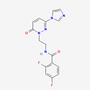 molecular formula C16H13F2N5O2 B2783272 N-(2-(3-(1H-imidazol-1-yl)-6-oxopyridazin-1(6H)-yl)ethyl)-2,4-difluorobenzamide CAS No. 1396879-58-5