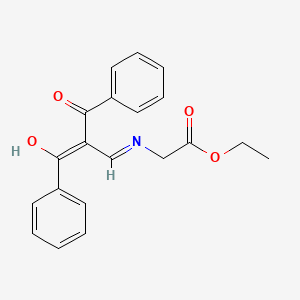 Ethyl 2-[(2-benzoyl-3-oxo-3-phenylprop-1-en-1-yl)amino]acetate