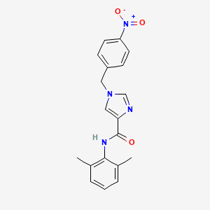 molecular formula C19H18N4O3 B2783279 N-(2,6-dimethylphenyl)-1-(4-nitrobenzyl)-1H-imidazole-4-carboxamide CAS No. 2034301-45-4