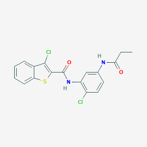 3-chloro-N-[2-chloro-5-(propionylamino)phenyl]-1-benzothiophene-2-carboxamide
