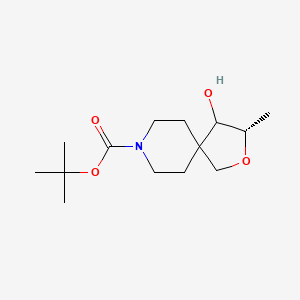 molecular formula C14H25NO4 B2783280 tert-butyl (3S)-4-hydroxy-3-methyl-2-oxa-8-azaspiro[4.5]decane-8-carboxylate CAS No. 1801766-82-4