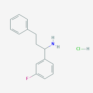 molecular formula C15H17ClFN B2783289 1-(3-Fluorophenyl)-3-phenylpropan-1-amine;hydrochloride CAS No. 2305252-67-7