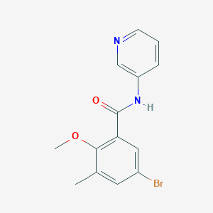 molecular formula C14H13BrN2O2 B278329 5-bromo-2-methoxy-3-methyl-N-(pyridin-3-yl)benzamide 