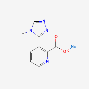 molecular formula C9H7N4NaO2 B2783293 Sodium;3-(4-methyl-1,2,4-triazol-3-yl)pyridine-2-carboxylate CAS No. 2413883-98-2