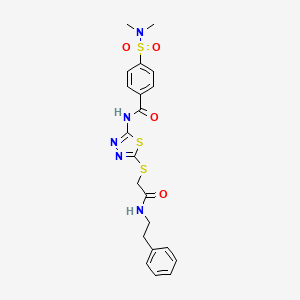 4-(N,N-dimethylsulfamoyl)-N-(5-((2-oxo-2-(phenethylamino)ethyl)thio)-1,3,4-thiadiazol-2-yl)benzamide