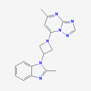 2-methyl-1-(1-{5-methyl-[1,2,4]triazolo[1,5-a]pyrimidin-7-yl}azetidin-3-yl)-1H-1,3-benzodiazole