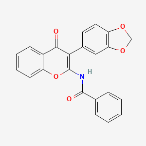 molecular formula C23H15NO5 B2783306 N-[3-(1,3-benzodioxol-5-yl)-4-oxochromen-2-yl]benzamide CAS No. 900263-09-4