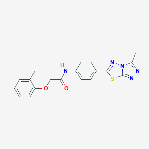 2-(2-methylphenoxy)-N-[4-(3-methyl[1,2,4]triazolo[3,4-b][1,3,4]thiadiazol-6-yl)phenyl]acetamide