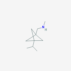 molecular formula C10H19N B2783313 N-Methyl-1-(3-propan-2-yl-1-bicyclo[1.1.1]pentanyl)methanamine CAS No. 2287344-03-8