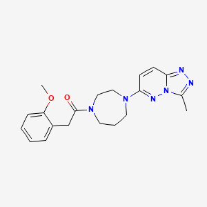 molecular formula C20H24N6O2 B2783314 2-(2-Methoxyphenyl)-1-[4-(3-methyl-[1,2,4]triazolo[4,3-b]pyridazin-6-yl)-1,4-diazepan-1-yl]ethanone CAS No. 2319640-90-7