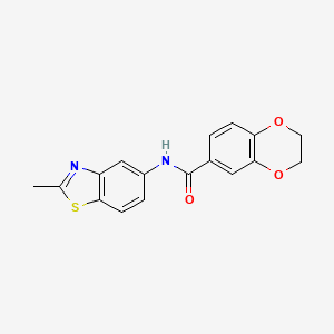 N-(2-methyl-1,3-benzothiazol-5-yl)-2,3-dihydro-1,4-benzodioxine-6-carboxamide