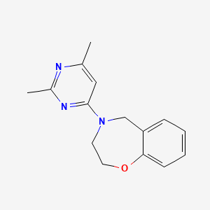 molecular formula C15H17N3O B2783325 4-(2,6-Dimethylpyrimidin-4-yl)-2,3,4,5-tetrahydrobenzo[f][1,4]oxazepine CAS No. 2034513-81-8