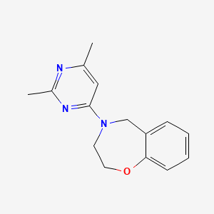 molecular formula C15H17N3O B2783325 4-(2,6-二甲基嘧啶-4-基)-2,3,4,5-四氢苯并[f][1,4]噁唑啉 CAS No. 2034513-81-8