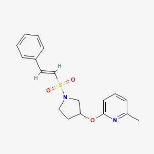 (E)-2-methyl-6-((1-(styrylsulfonyl)pyrrolidin-3-yl)oxy)pyridine