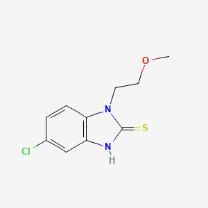 molecular formula C10H11ClN2OS B2783332 5-chloro-1-(2-methoxyethyl)-1H-benzimidazole-2-thiol CAS No. 796084-53-2