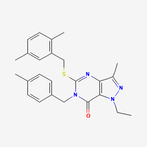 5-((2,5-dimethylbenzyl)thio)-1-ethyl-3-methyl-6-(4-methylbenzyl)-1H-pyrazolo[4,3-d]pyrimidin-7(6H)-one