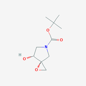 molecular formula C10H17NO4 B2783336 叔丁基(3R,4R)-4-羟基-1-氧杂-6-氮杂螺[2.4]庚烷-6-羧酸酯 CAS No. 2248349-55-3