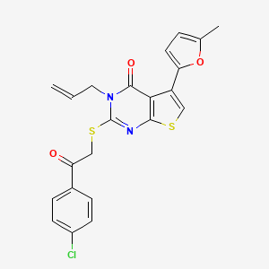 3-allyl-2-((2-(4-chlorophenyl)-2-oxoethyl)thio)-5-(5-methylfuran-2-yl)thieno[2,3-d]pyrimidin-4(3H)-one