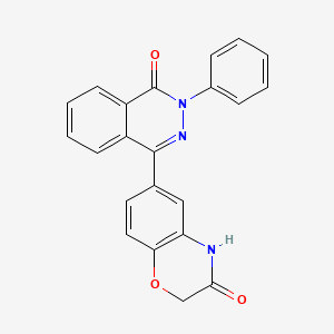 molecular formula C22H15N3O3 B2783344 6-(4-oxo-3-phenyl-3,4-dihydro-1-phthalazinyl)-2H-1,4-benzoxazin-3(4H)-one CAS No. 861209-19-0
