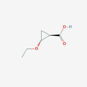 molecular formula C6H10O3 B2783347 反式-2-乙氧基环丙烷羧酸 CAS No. 60212-41-1