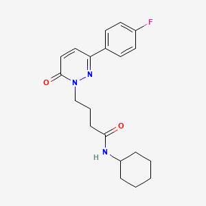 molecular formula C20H24FN3O2 B2783367 N-cyclohexyl-4-(3-(4-fluorophenyl)-6-oxopyridazin-1(6H)-yl)butanamide CAS No. 952961-60-3