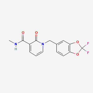 1-[(2,2-difluoro-1,3-benzodioxol-5-yl)methyl]-N-methyl-2-oxo-1,2-dihydro-3-pyridinecarboxamide