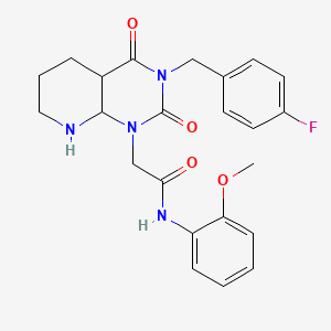 2-[3-[(4-fluorophenyl)methyl]-2,4-dioxo-4a,5,6,7,8,8a-hexahydropyrido[2,3-d]pyrimidin-1-yl]-N-(2-methoxyphenyl)acetamide