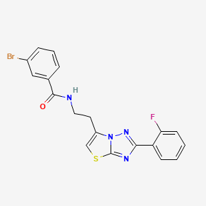 3-bromo-N-(2-(2-(2-fluorophenyl)thiazolo[3,2-b][1,2,4]triazol-6-yl)ethyl)benzamide