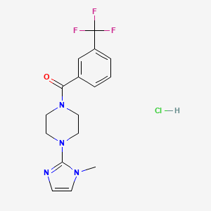 (4-(1-methyl-1H-imidazol-2-yl)piperazin-1-yl)(3-(trifluoromethyl)phenyl)methanone hydrochloride