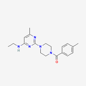 molecular formula C19H25N5O B2783401 (4-(4-(Ethylamino)-6-methylpyrimidin-2-yl)piperazin-1-yl)(p-tolyl)methanone CAS No. 923139-40-6