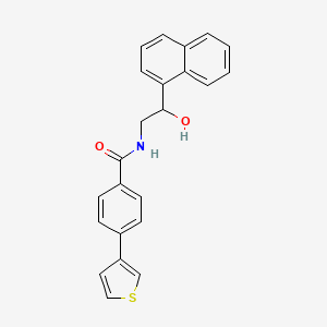 molecular formula C23H19NO2S B2783402 N-(2-hydroxy-2-(naphthalen-1-yl)ethyl)-4-(thiophen-3-yl)benzamide CAS No. 2034473-95-3