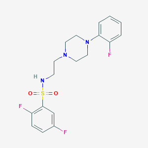 molecular formula C18H20F3N3O2S B2783417 2,5-difluoro-N-(2-(4-(2-fluorophenyl)piperazin-1-yl)ethyl)benzenesulfonamide CAS No. 1049391-15-2