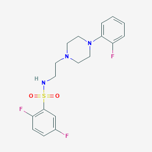 molecular formula C18H20F3N3O2S B2783417 2,5-二氟-N-(2-(4-(2-氟苯基)哌嗪-1-基)乙基)苯基磺酰胺 CAS No. 1049391-15-2