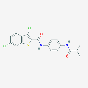 molecular formula C19H16Cl2N2O2S B278342 3,6-dichloro-N-[4-(isobutyrylamino)phenyl]-1-benzothiophene-2-carboxamide 