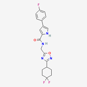 N-((3-(4,4-difluorocyclohexyl)-1,2,4-oxadiazol-5-yl)methyl)-4-(4-fluorophenyl)-1H-pyrrole-2-carboxamide