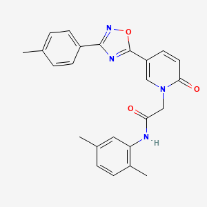 molecular formula C24H22N4O3 B2783427 N-(2,5-dimethylphenyl)-2-(2-oxo-5-(3-(p-tolyl)-1,2,4-oxadiazol-5-yl)pyridin-1(2H)-yl)acetamide CAS No. 1251581-09-5