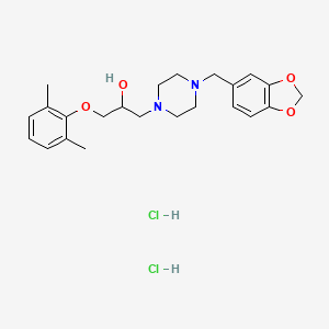1-(4-(Benzo[d][1,3]dioxol-5-ylmethyl)piperazin-1-yl)-3-(2,6-dimethylphenoxy)propan-2-ol dihydrochloride