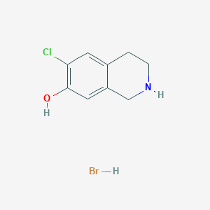 6-Chloro-1,2,3,4-tetrahydroisoquinolin-7-ol;hydrobromide