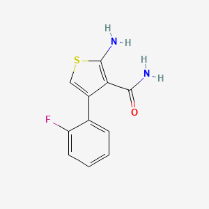 molecular formula C11H9FN2OS B2783434 2-Amino-4-(2-fluorophenyl)thiophene-3-carboxamide CAS No. 954572-89-5