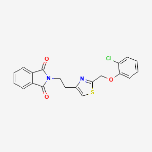 molecular formula C20H15ClN2O3S B2783437 2-(2-{2-[(2-chlorophenoxy)methyl]-1,3-thiazol-4-yl}ethyl)-1H-isoindole-1,3(2H)-dione CAS No. 860786-81-8